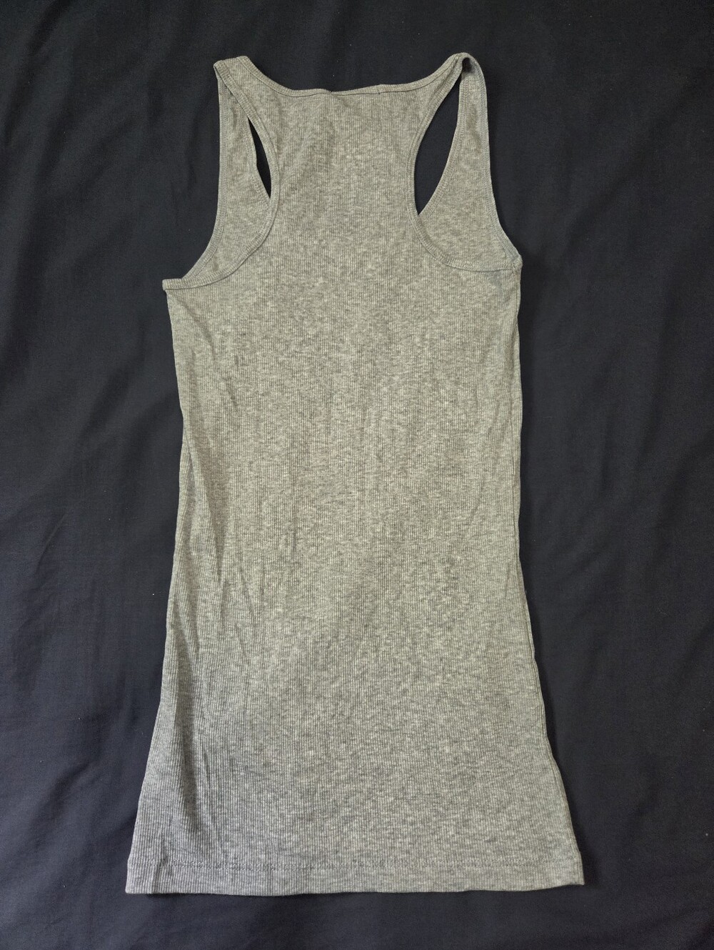 Light Gray Ribbed Racerback Tank - Picture 3 of 3